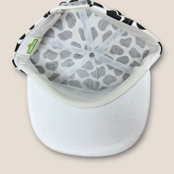 RARE Vintage 90s Sesame Street Henson Kids Hat Muppets Grover Cow Print Western - Picture 5 of 7